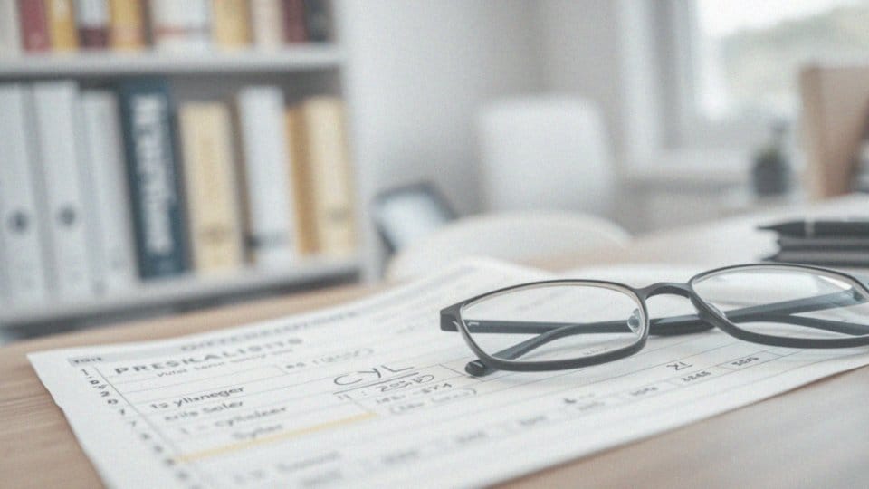 Jak określany jest poziom astygmatyzmu za pomocą cylindra (CYL)?