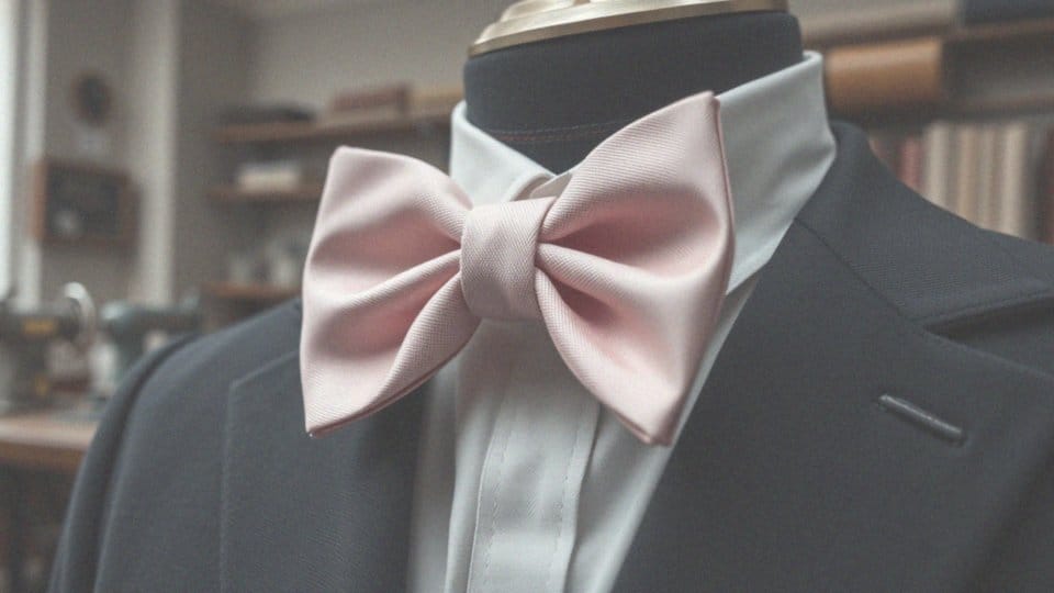 Różowa mucha do garnituru – elegancki dodatek na każdą okazję